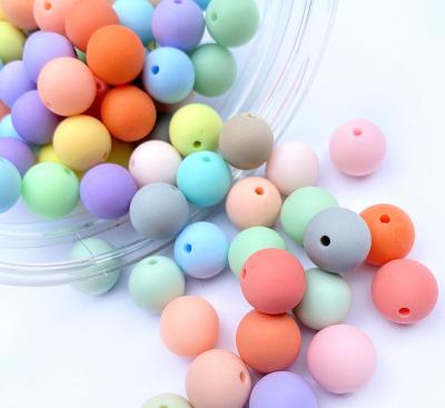 China 3+ 6mm multi colors acrylic matte beads with holes for sale