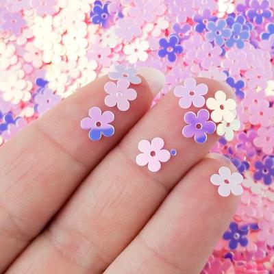 China Poly Mud Blue Offset Iridescent Flower Glitter Chunky Pink Iridescent Glitter Glitter For Nail ART Decoration for sale