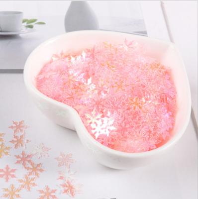 China Snowflow 9mm shinning holigrahic poly slime pvc chunky exclusive design er for decoration for sale