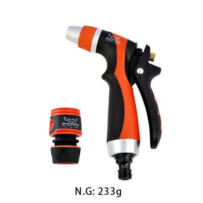 China Variable Flow Control Multi Function Garden Hose Plastic Hose Spray Nozzle In Variable Patterns for sale