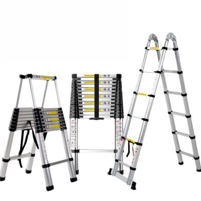 China Folding Ladders 6+6 Steps Aluminum Telescopic Ladders Double Ladder Extendable Ladder for sale