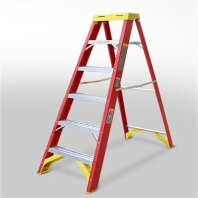 China Folding Ladders 5 Steps Fiberglass Scaffolding Ladder for sale