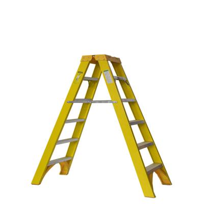 China Folding Ladders Insulation Industrial Fiberglass Single Straight Extension Electrician Ladder for sale