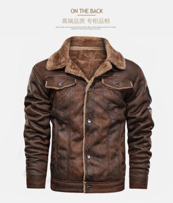 China Viable 2020 Winter Hot Sale Men's Fur Leather Jacket Youth Men's Jacket Plus Velvet Thick Leather Jackets for sale