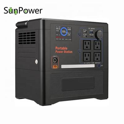 China Smart display factory OEM 1154Wh 220V 1300W Li-ion Li-ion lithium ion batteries solar power rechargeable storage battery for sale