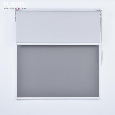 China Guangzhou Yuexiu Window Blinds Custom Size Horizontal Day Night Double Roller Blinds For Indoor Window for sale