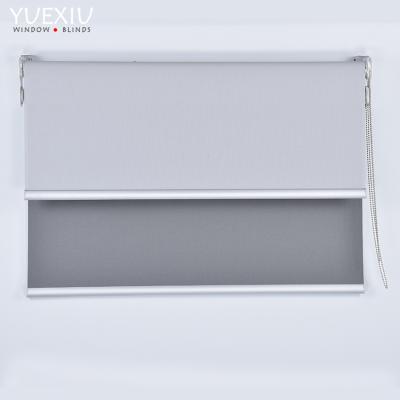 China Day And Night Double Layer Sunscreen Casual Roller Blindsroller Blinds Shade Cloth Blackout For Windows for sale