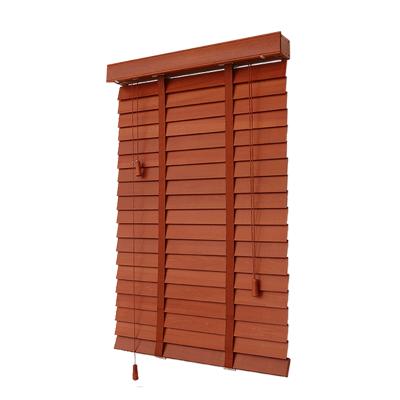 China Custom Wooden Blind 63mm Fireproof Bass Wood Venetian Shutters Eco Friendly for sale