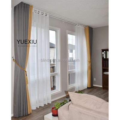 China Vertical Blinds Wholesale Sheer Ready Made Polyester Window Curtain Drapes Fabric Decoration for sale