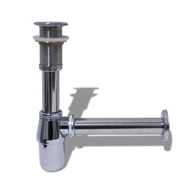 China Highly Durable Simple Design Bathroom Basin Drain Fittings Drainer Outlet Pipe Bottle Trap For Wash Basin for sale