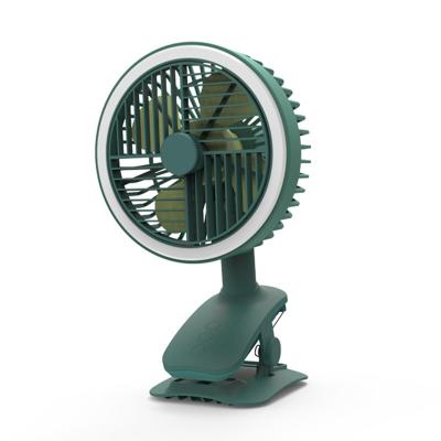 China 2021 Portable USB Fan Portable USB Clip with Mini Fan Light Filling Large Silent Airflow Near Swing Fan for sale