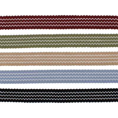 China Sustainable Factory Direct Recycled Polyester Jacquard Webbing Trims for sale