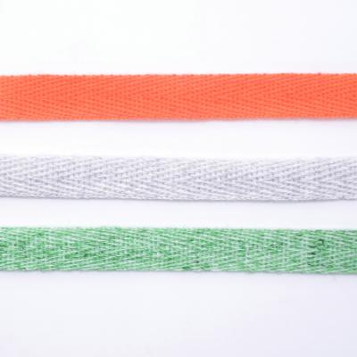 China Viable Customized Herringbone 100% Cotton Belt Webbing Tape For Bag And Garment Woven Cotton Webbing for sale