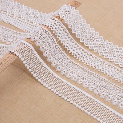 China Sustainable Fashion Design Women Clothes Embroidery Trimming Water Soluble Lace for sale