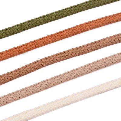 China Multi Sustainable Colorful Nylon Rope Cotton Macrame Rope Square Cord for sale