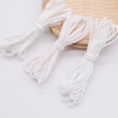 China Factory Direct White Round 5mm Flat Elastic Cord Viable 6mm 10mm 15mm 3mm 4mm for sale