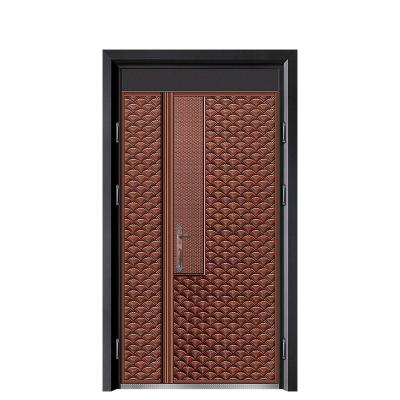 China Modern Design High Quality Sound Proof Entrance Bulletproof Customized Exterior Double Door Mon& Wire Entrance Modern Door for sale