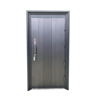 China High Quality Bulletproof Security Cheap Exterior Steel Door Black Door Malaysia Style Custom Front Anti Theft Door for sale