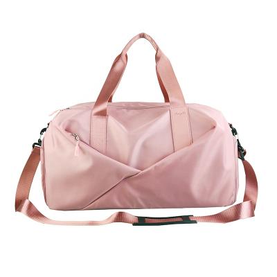 China Pink Wet Dry Tote Duffle Bag Custom OEM Promotion Gift Waterproof Boy Duffle Bag Gym Lady Hot Sale Low Moq With Shoes Compartment for sale