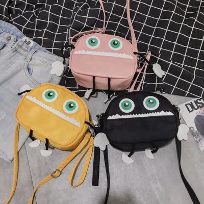 China Multifunctional Cute Monster Children Kids Invent Double Purse Shoulder Bear Girls Messenger Sling Round Handbag Bag for sale