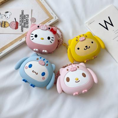 China Small Kids Jelly Pocket Coin Purse Sling Student Cat Pig Colorful Cute Baby Multifunctional Silicone Clearance Dog Animal Wallet Pouches Bag for sale