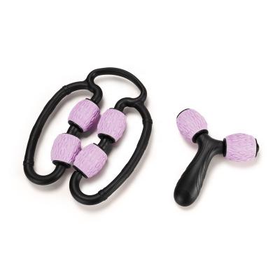 China Multifunctional Upgraded Massage Stick With Five Balls Body Fits Ring Clamp Calf Massager Muscle Leg Clamp Massager Roller for sale