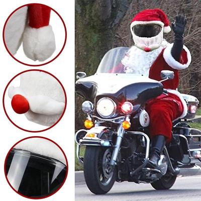 China Santa Claus Hat Without Helmet Protective Helmet Cover Santa Claus Personalized Motorbike Motorcycle Funny Christmas Multifunctional Hat Full for sale