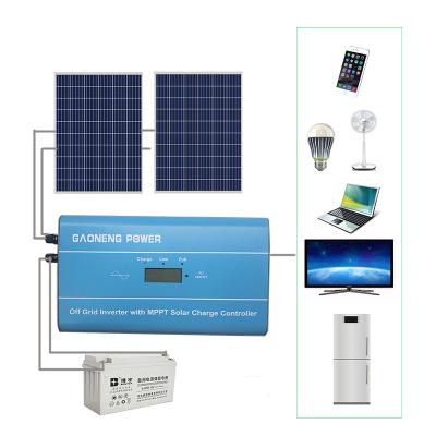 China Solar Power System Home Off Grid Pure Sine Wave Inverter With MPPT Charger 1KW 12V 24V 40A for sale