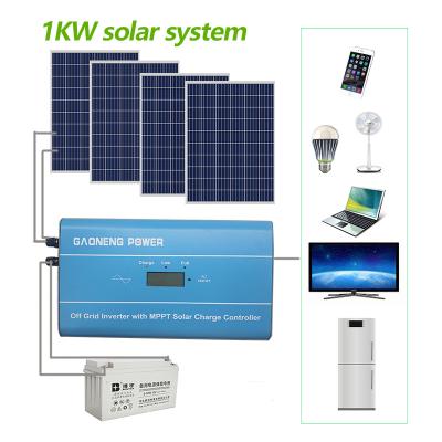 China Cheapest Home 1 KW Off Grid Solar Powered System Kit 24V Input With AC 220V Output Solar Generator For Home Use for sale