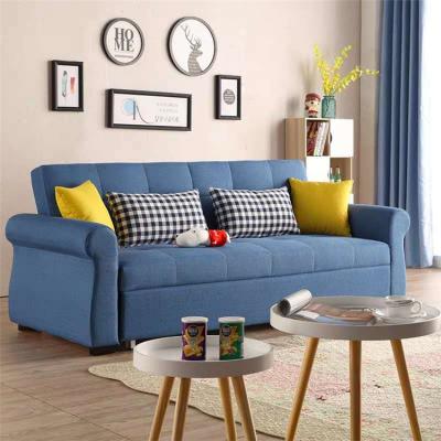 China (Other)Modern Furniture Living Room Adjustable Extended Small Sleeper Fabric With Folding Sleeper Folding Sofa Bed With Storage for sale