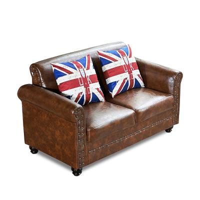 China Contemporary Design American Leather Sofa Cafe Hotel Double Chesterfield Sofa for sale