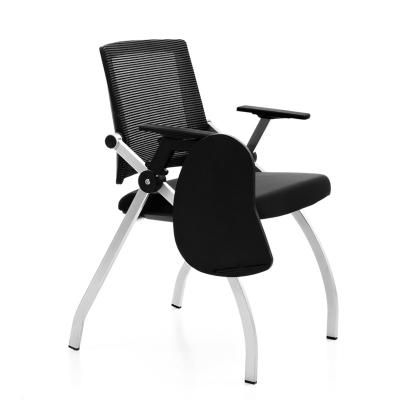 China (Height) Mid-Back Full Adjustable Modern Mesh Conference Room Foldable Training Study Chair With Notepad for sale