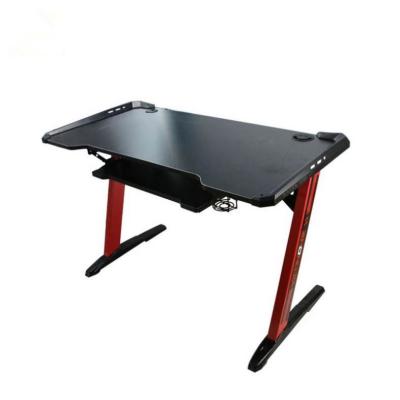 China (Other) Wholesale Adjustable Gaming PC Desktop Computer Racing Table With RGB Led Lights Gaming Table For Gamer for sale