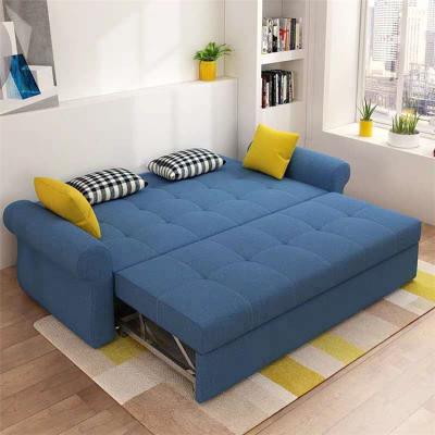 China (Others) Adjustable Modern Furniture Sofa Fabric Inflatable Metal Frame Convertible Sofa Bed Folding for sale