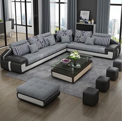 China Slipcovered Foshan 2020 Trending Luxury Classics L Shape Corner 7 Seaters Home Furniture Living Room Fabric Chesterfield Sofas Set for sale