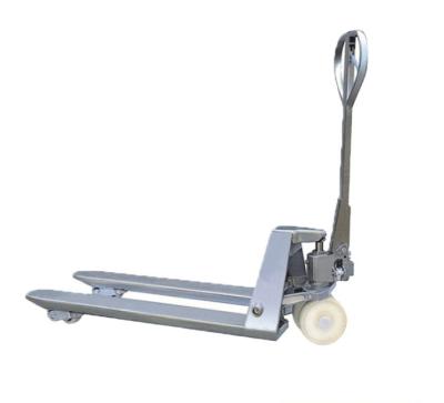 China Hotels Lift Forklift Manual Jack Trans Pallet Trolley 5 Ton Stainless Steel Hand Pallet Truck for sale