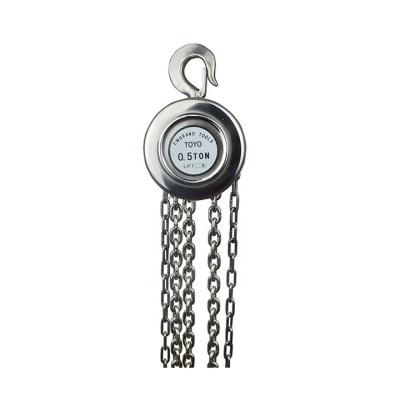 China Full Stainless Steel Pulley Block Chain Hoist 1ton 3m Industrial Manual Stainless Steel Chain Block Hoist for sale