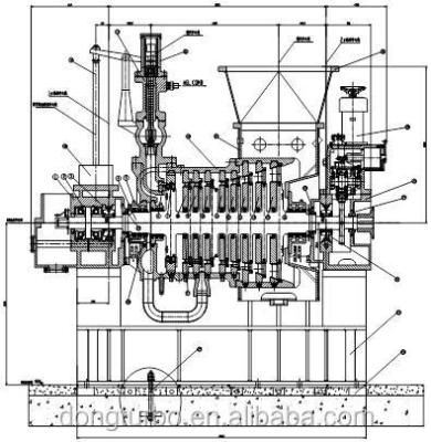 China Large DTEC Reheat Air Cooling Subcritical Condensing Steam Turbine (300mw) 300MW à venda