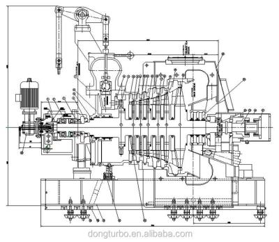 China 600mw reheat supercritical quad exhaust three-shell condensing steam turbine 600MW-1000MW for sale