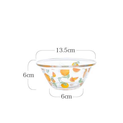 China Sustainable Hot Sale Wholesale Promotions Ripple Band 5 Pcs Fruit Glass Salad Bowl Set With Lid Glass Container Keep Bowls Fresh for sale