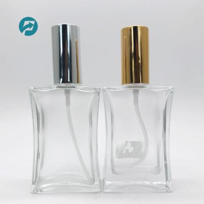 China Empty Personal Care Square Glass Bottle Perfume 50ml for sale