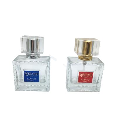 China Custom Personal Care Square Empty Fine Mist 50ml Spray Perfume Glass Bottles for sale