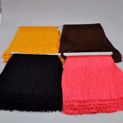 China Attactive Wholesale High Quality 20CM Polyester Yarn Fringe Tassel For Latin Dress for sale