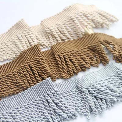 China Wholesale High Quality More Colors 9CM Bullion Fringe Tassel Trim For Decoration for sale