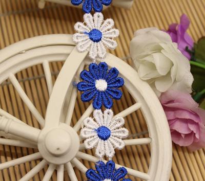 China Wholesale Water Soluble More Colors Flower Embroidery Lace Trim For Girl Dress for sale