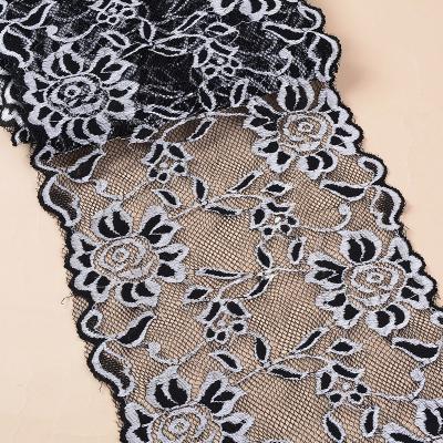 China Viable wholesale new design nylon elastic lace for wedding dress for sale