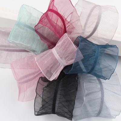 China Wholesale high tenacity high quality organza ribbon satin band for wedding decoration for sale