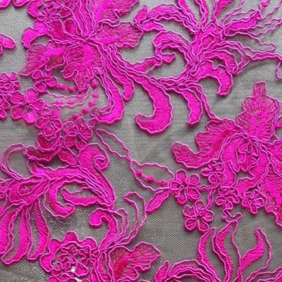 China Viable Wholesales High Quality Embroidery Lace Fabric For Wedding Dress for sale