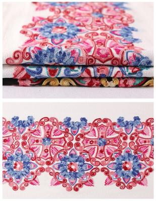 China Sustainable Wholesale Embroidery Lace Fabric For Garment for sale