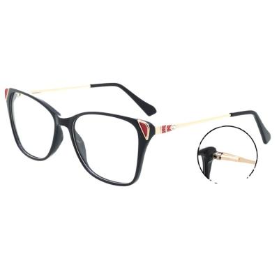 China Promotional good quality fashionable unisex optical frames eyewear combinations acetate and metal tortoiseshell optical frames for sale